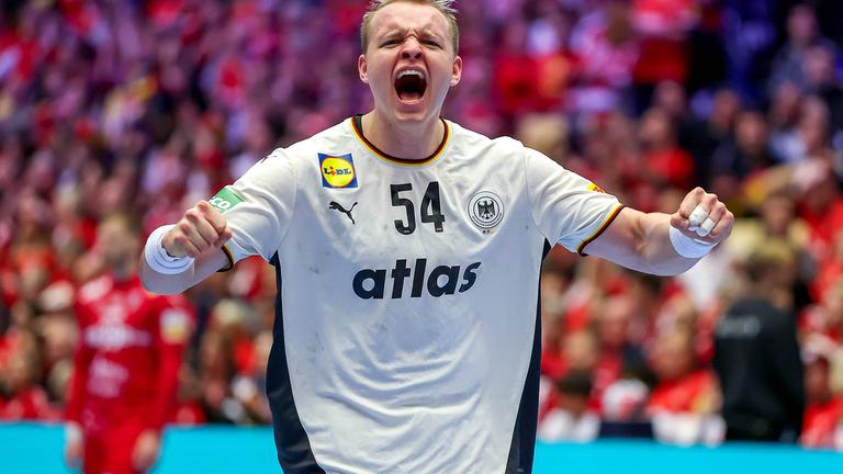 Justus Fischer (Deutschland) jubelt. 