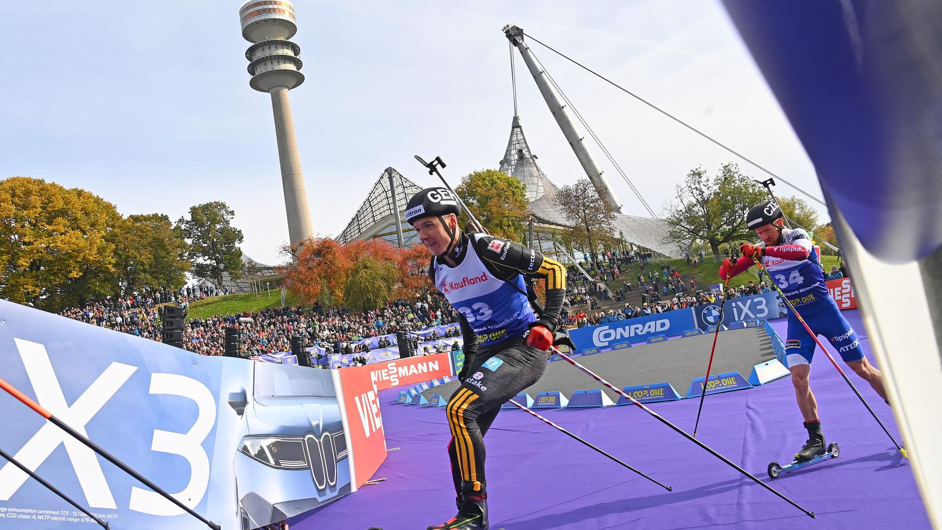Biathlon in München: Justus Strelow (DE) in Aktion.
