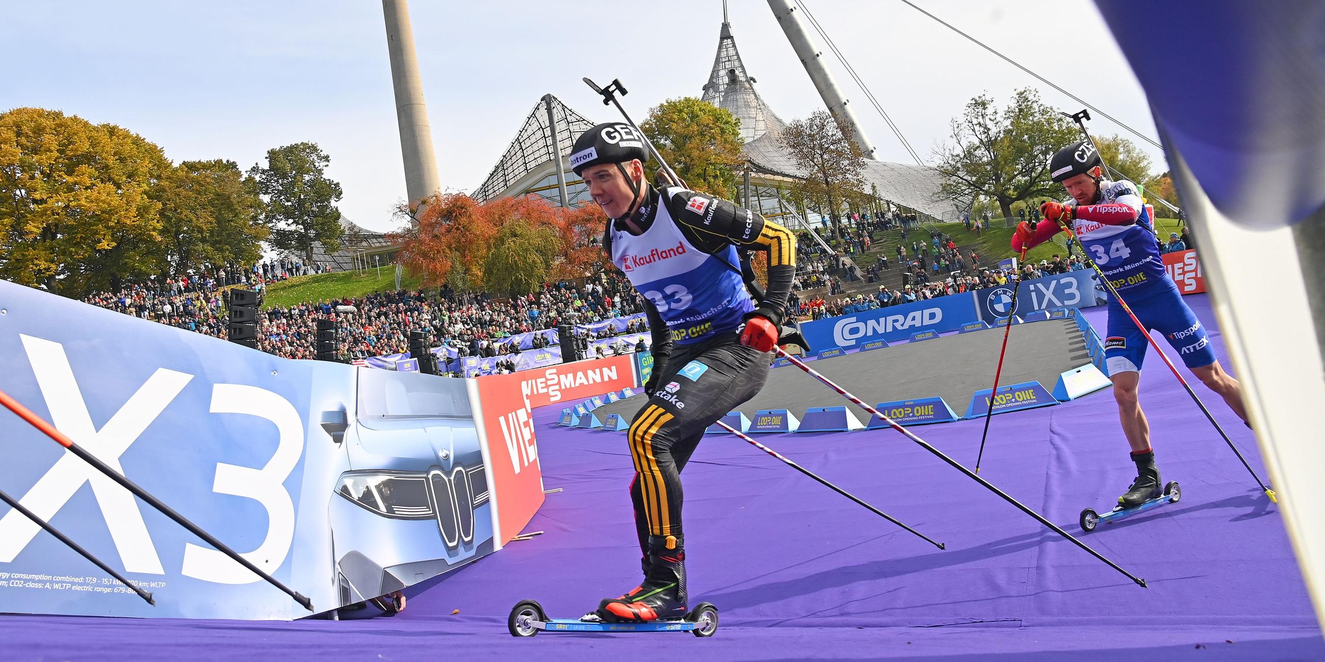 Biathlon in München: Justus Strelow (DE) in Aktion.
