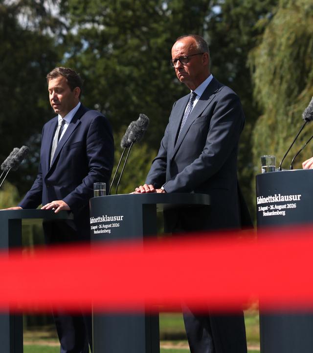 Lars Klingbeil, Friedrich Merz und Alexander Dobrindt