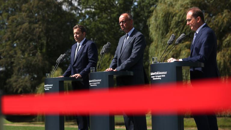 Lars Klingbeil, Friedrich Merz und Alexander Dobrindt