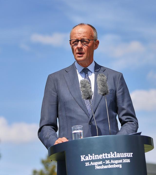 Pressekonferenz zum Abschluss der Kabinettsklausur mit Bundeskanzler Friedrich Merz 