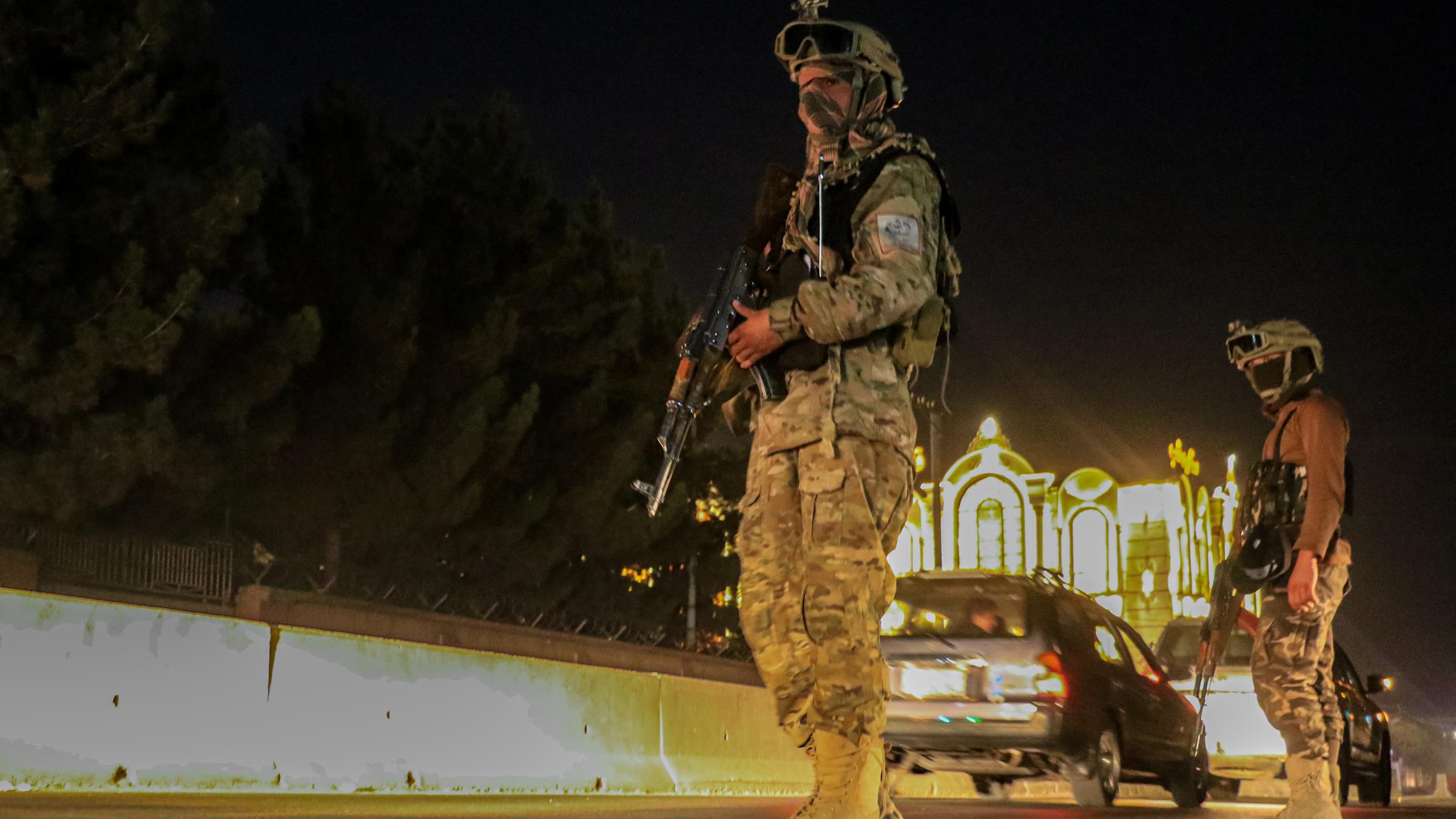Sicherheitsheitskräfte der Taliban sind im Einsatz in der afghanischen Hauptstadt Kabul.