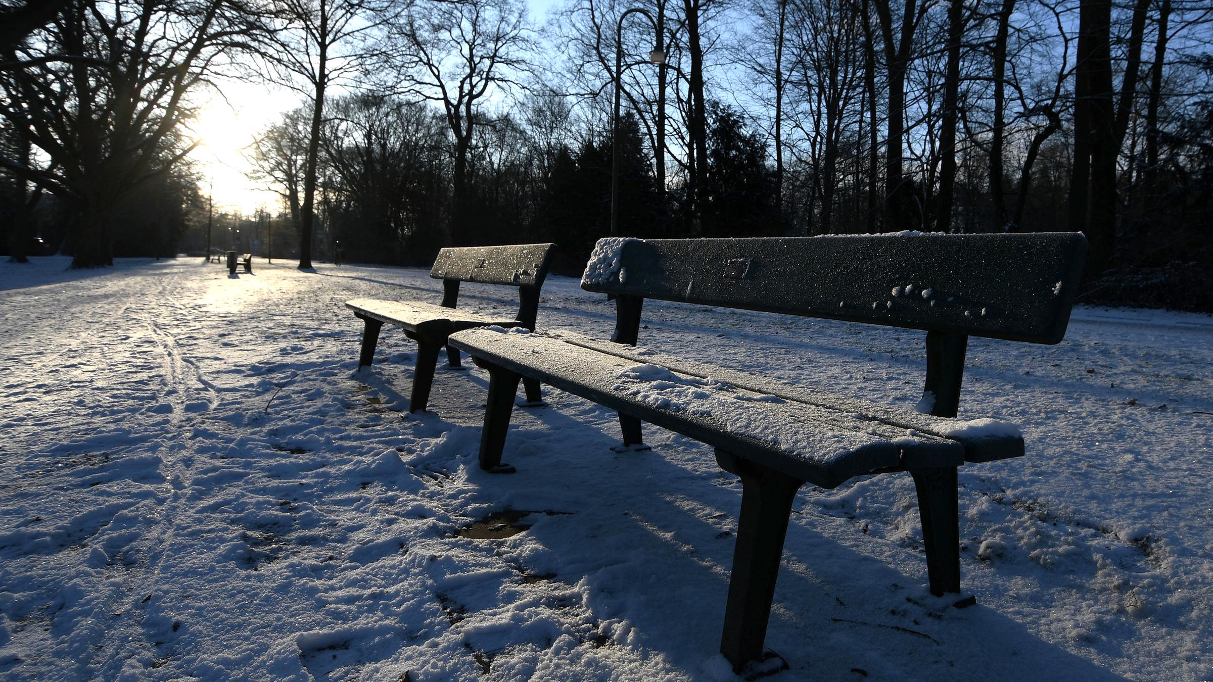 Kältewelle in Deutschland am 26.02.2018 in Bremen