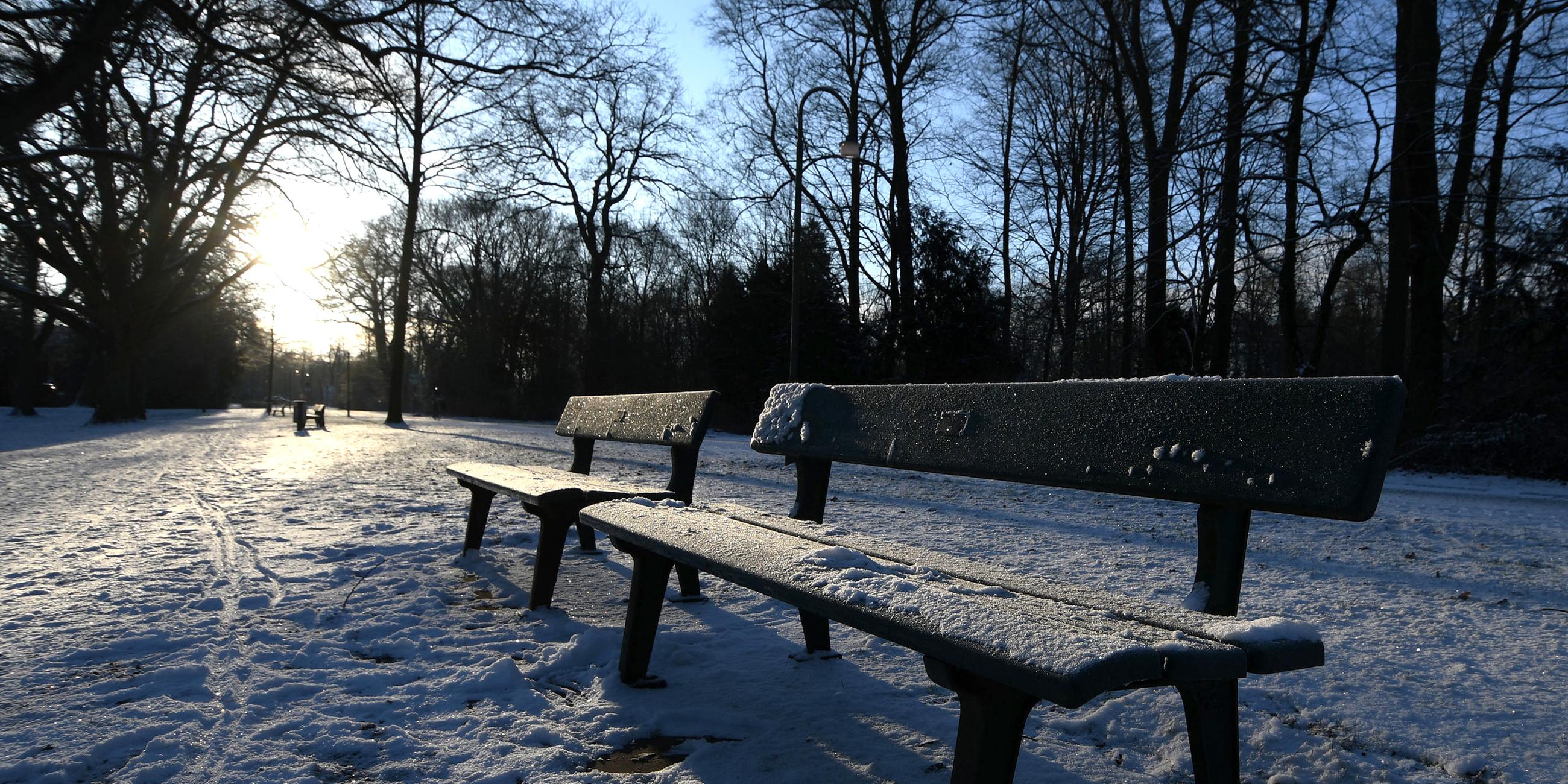 Kältewelle in Deutschland am 26.02.2018 in Bremen