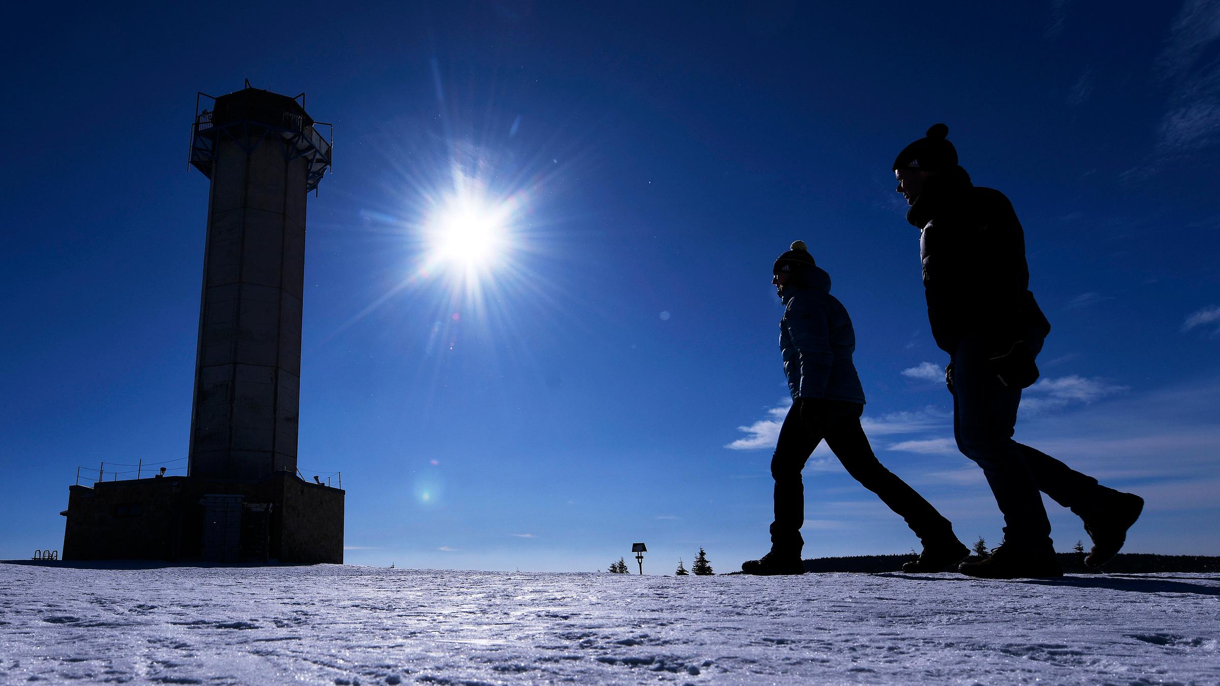 Kältewelle in Deutschland am 25.02.2018 in Gehlberg (Thüringen)