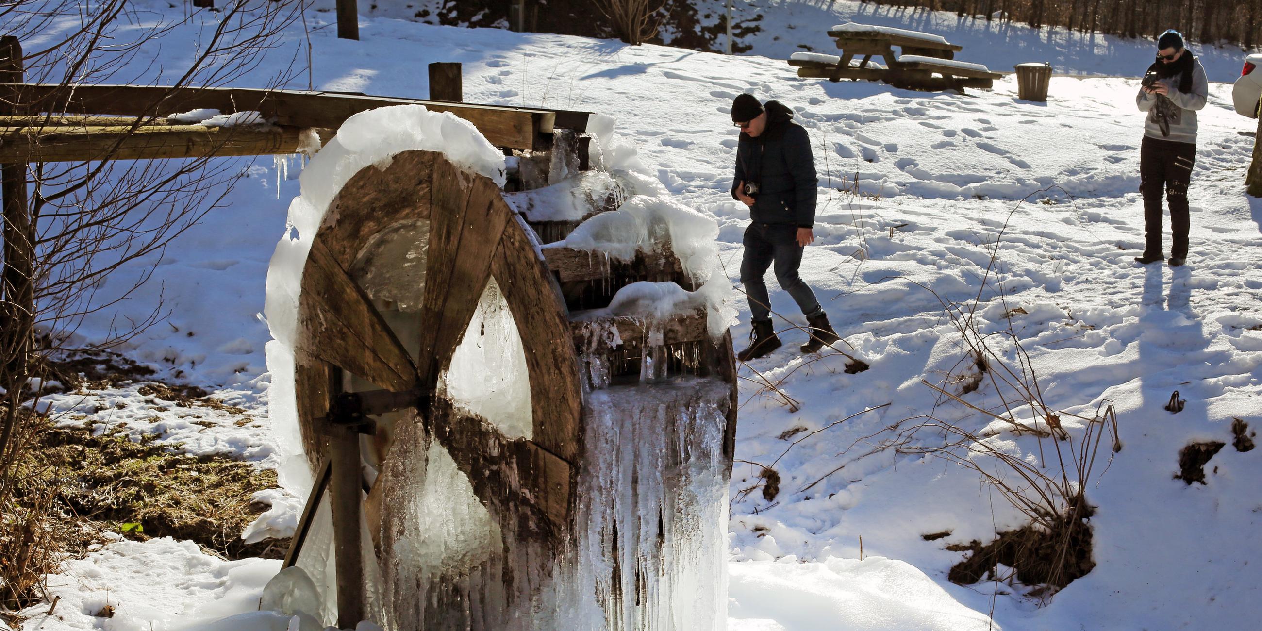 Kältewelle in Deutschland am 25.02.2018 in Winterberg (Nordrhein-Westfalen)