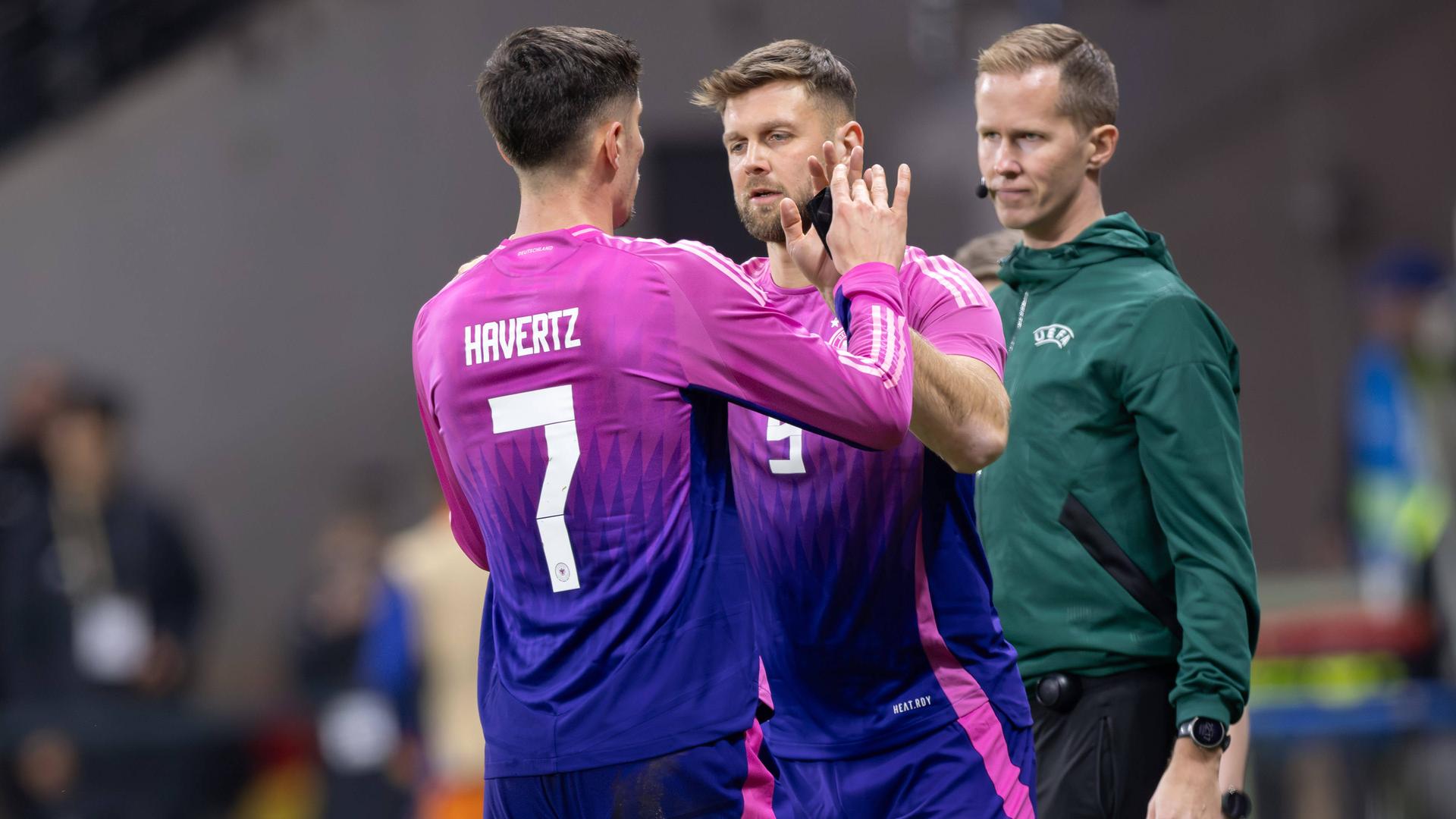 Kai Havertz und Niclas Füllkrug am 26.03.2024.