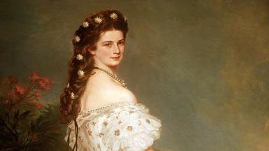 Kaiserin Elisabeth von Österreich auf einem Gemälde.