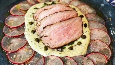 Kalbfleisch mit Forellencreme  