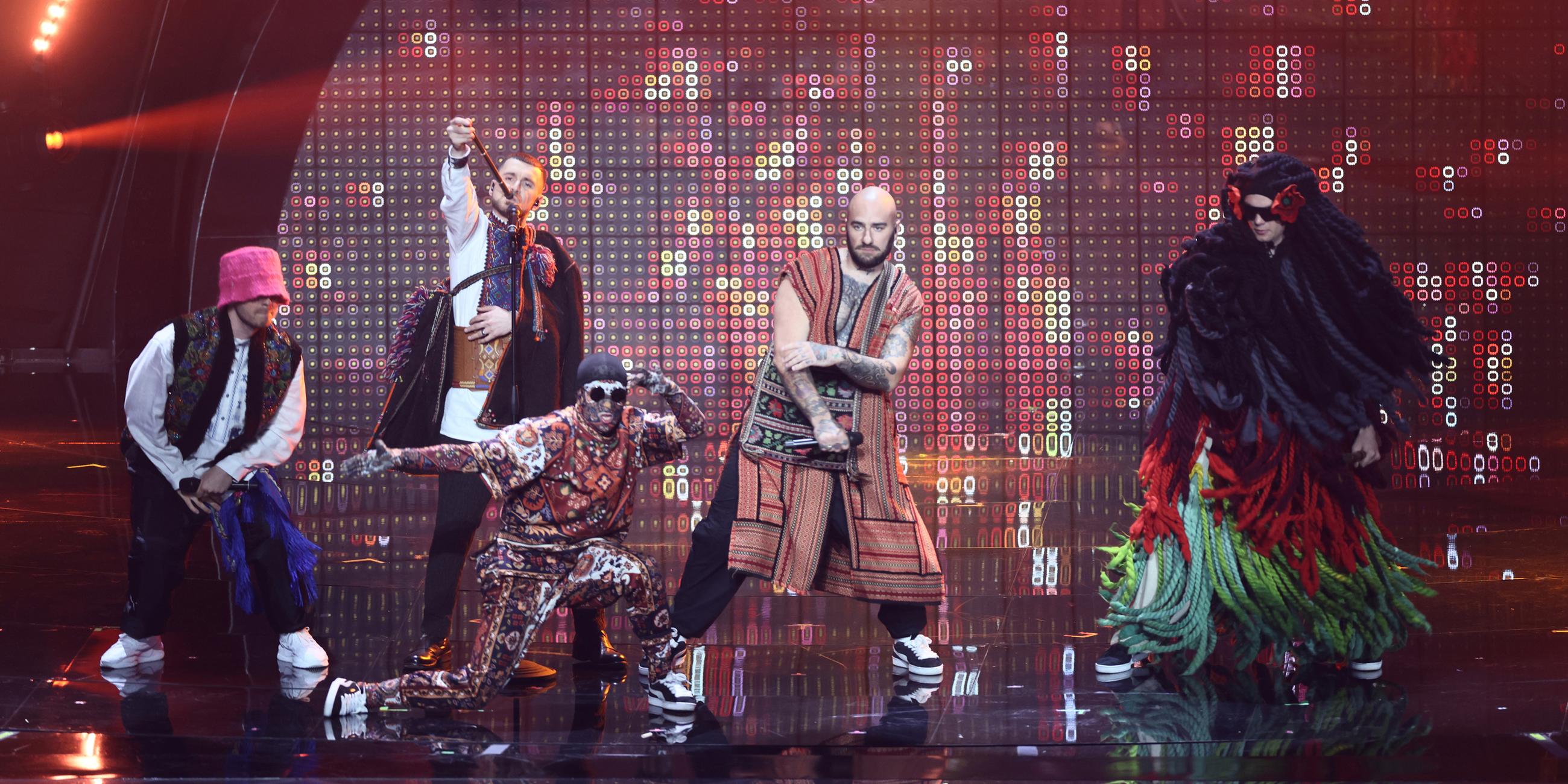 Das ukrainische Kalush Orchestra auf der Bühne