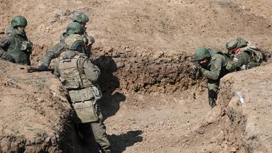Kampftraining: Russische Soldaten der 58. Armee der Heeresgruppe Dnepr in der Region Saporischschja