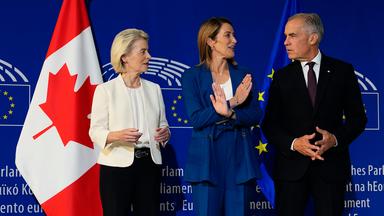 Ursula von der Leyen, Roberta Metsola und Mark Carney