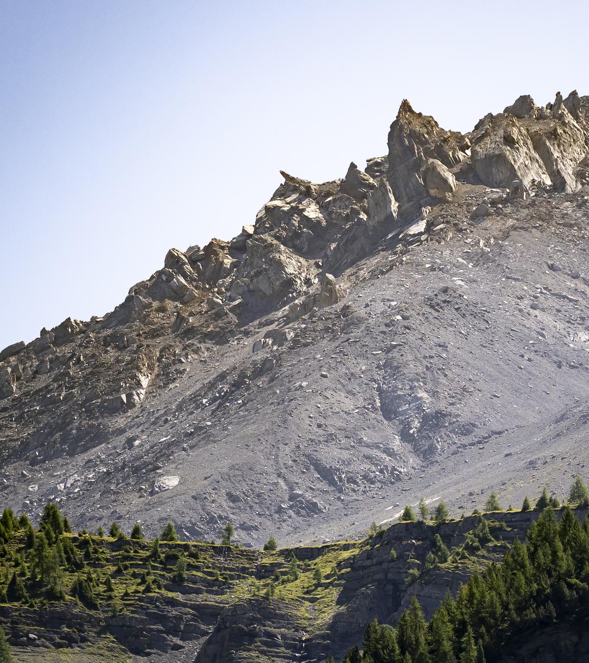 Felsabbrüche am Spitzen Stein in der Schweiz