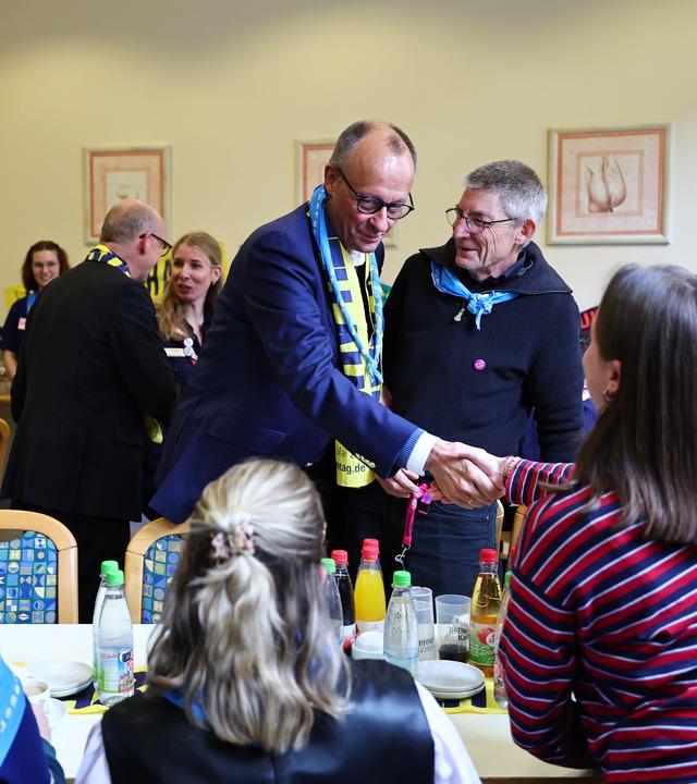Bundeskanzler Merz beim Katholikentag in Würzburg.