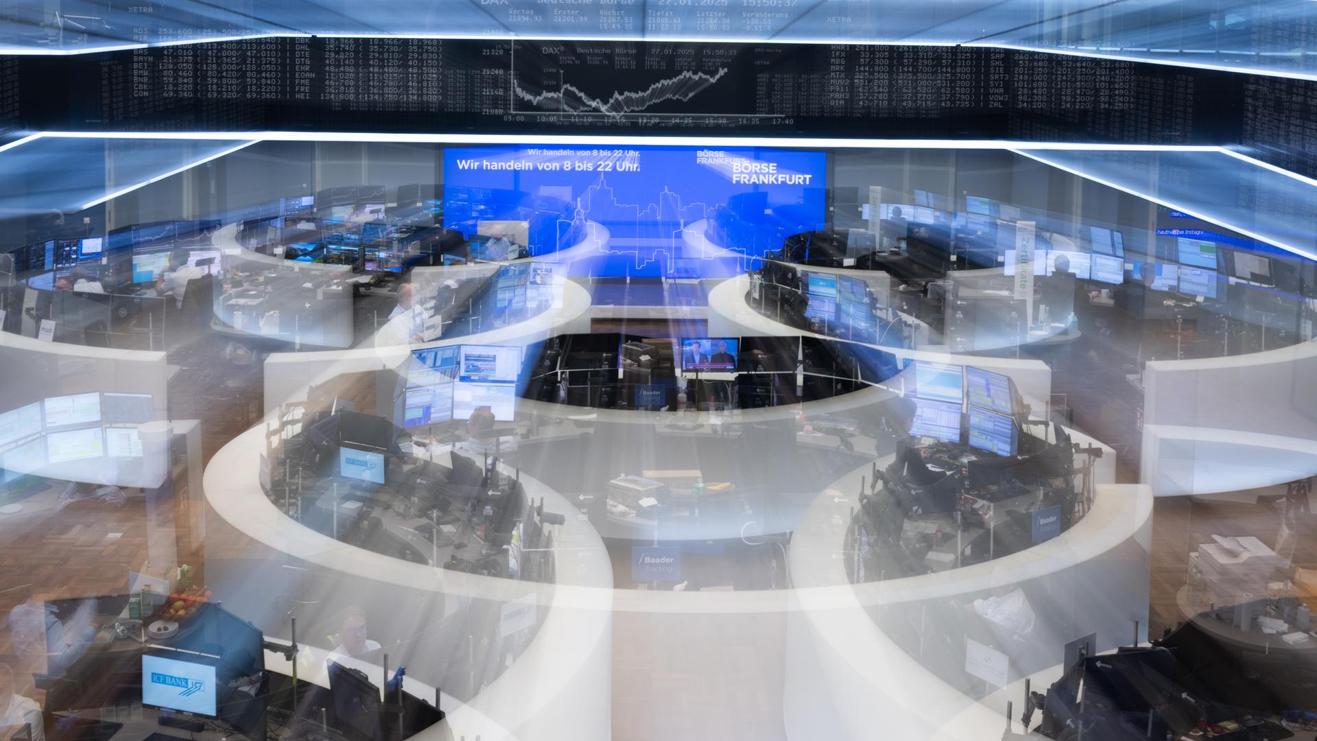 Der Handelssaal der Deutschen Börse (Symbolbild).