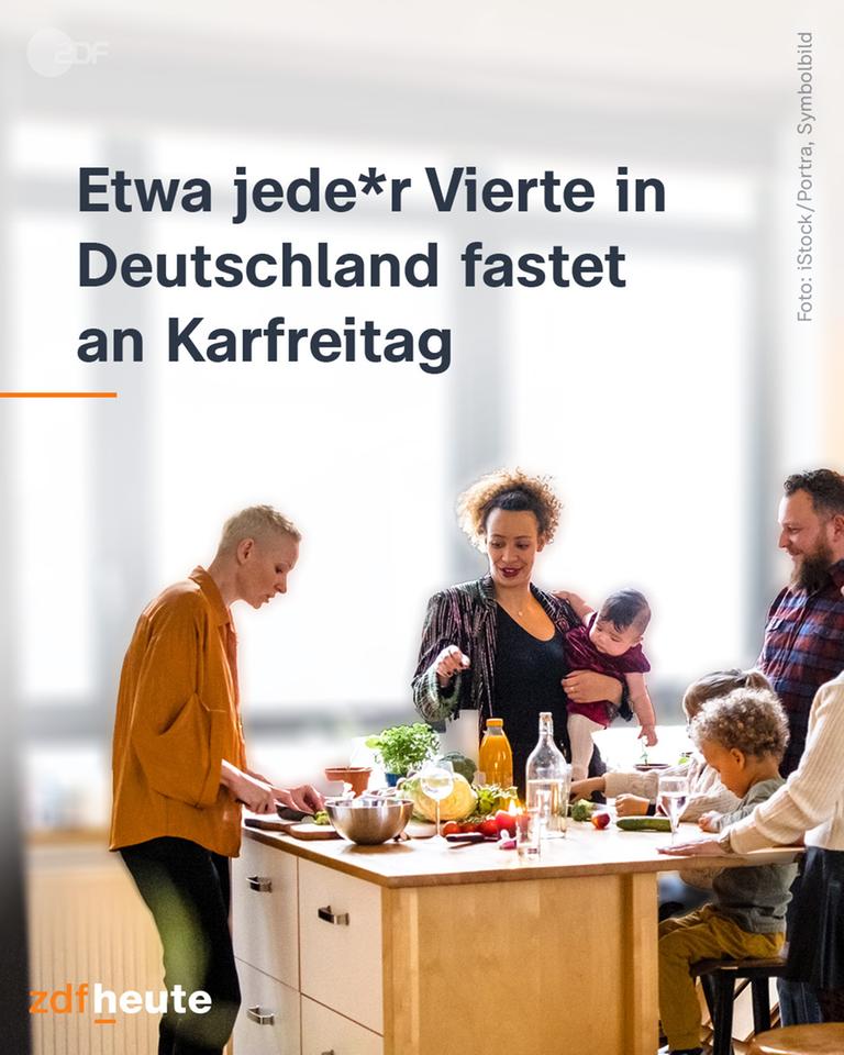 Etwa jede und jeder Vierte in Deutschland fastet an Karfreitag.