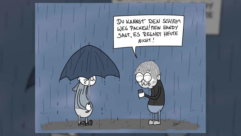 ... wenn sie auch witzig sind, wie Steffen Hubers "Wetter-App" ...