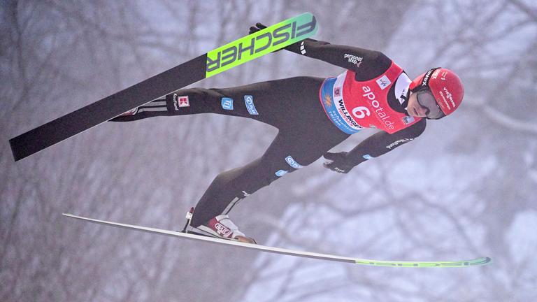Karl Geiger beim Skispringen am 30.01.2026 in Willingen.
