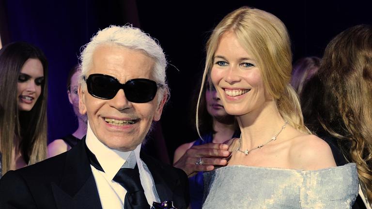 Karl Lagerfeld und Claudia Schiffer