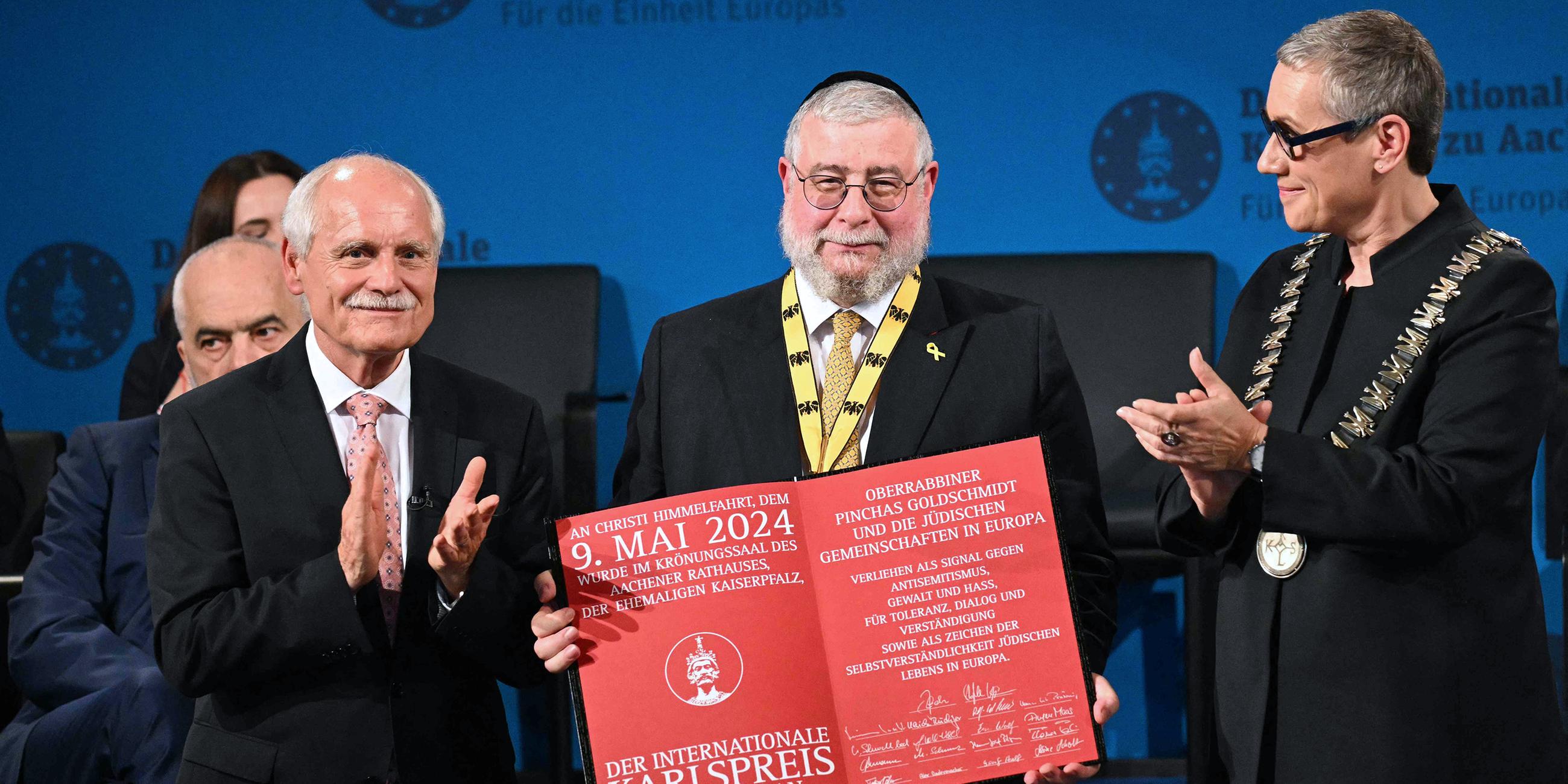 Karlspreis für Oberrabbiner Goldschmidt 