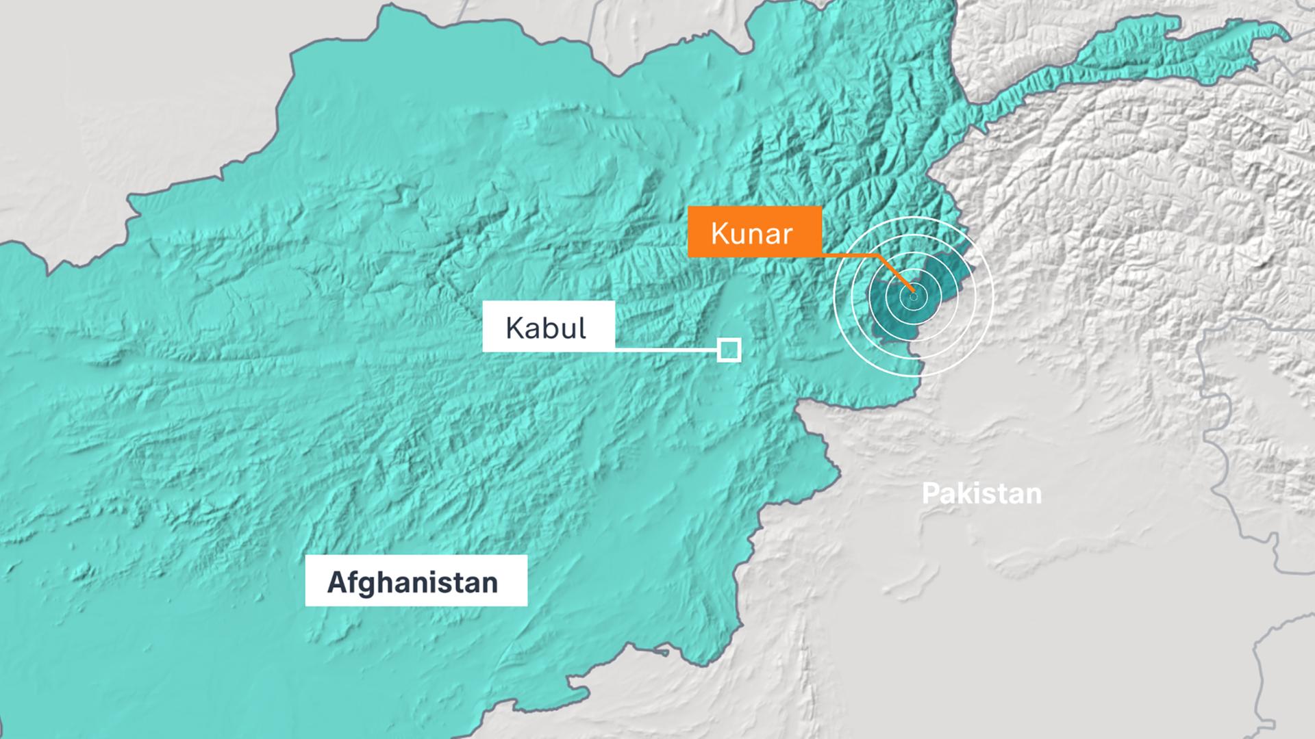 Karte: Erdbeben Afghanistan