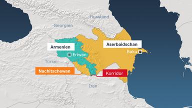 Karte, Armenien, Aserbaidschan
