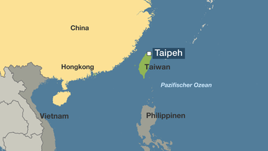 vKarte: China, Taiwan und Japan