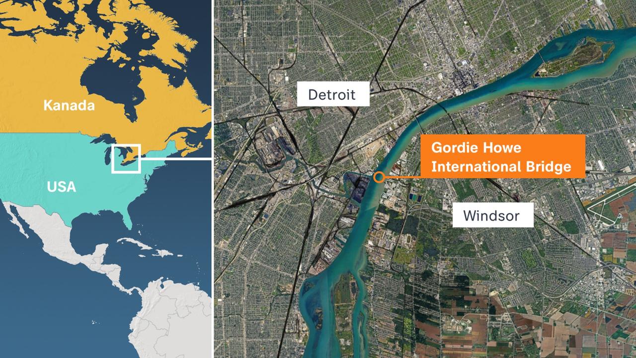 Zwischen Detroit und Windsor: Hier entsteht die Gordie-Howe-Brücke