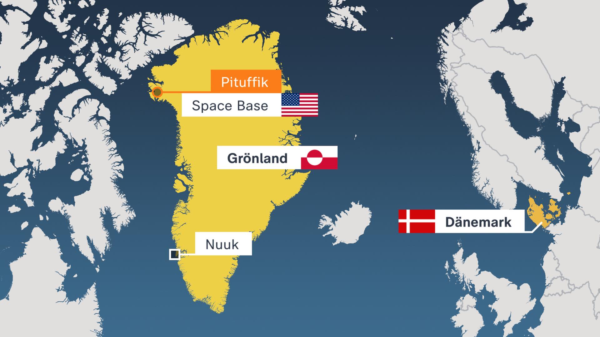 Karte: Basis der USA in Grönland