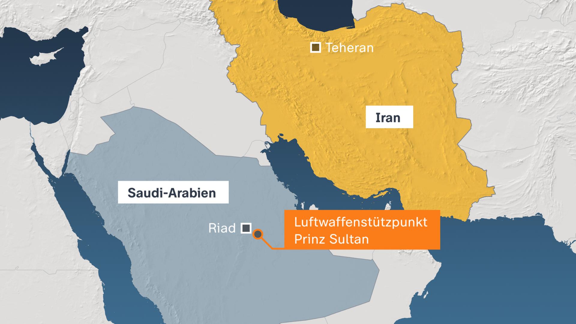 Karte: Luftwaffenstützpunkt Prinz Sultan in Saudi-Arabien