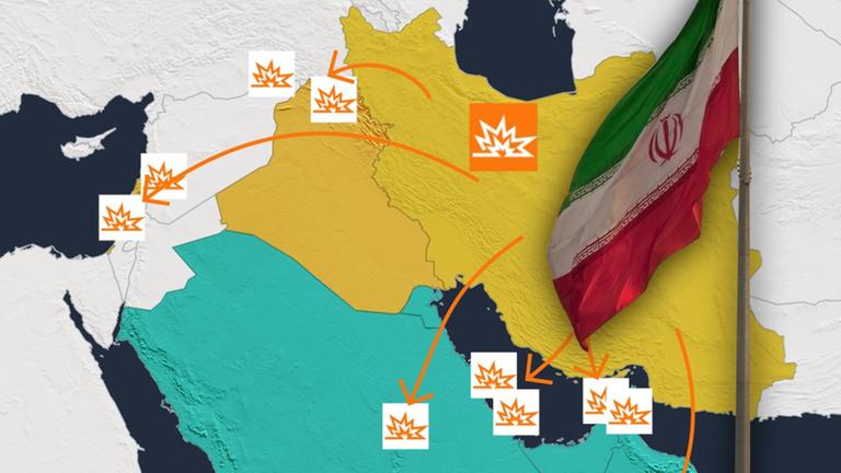 Grafikvideo Wer steht wo im Iran-Krieg