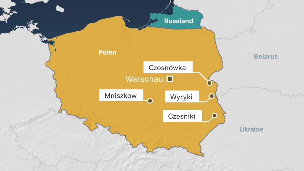 Karte Polen Drohnenabsturzstelle