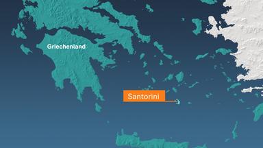 Karte: Die Insel Santorini in Griechenland