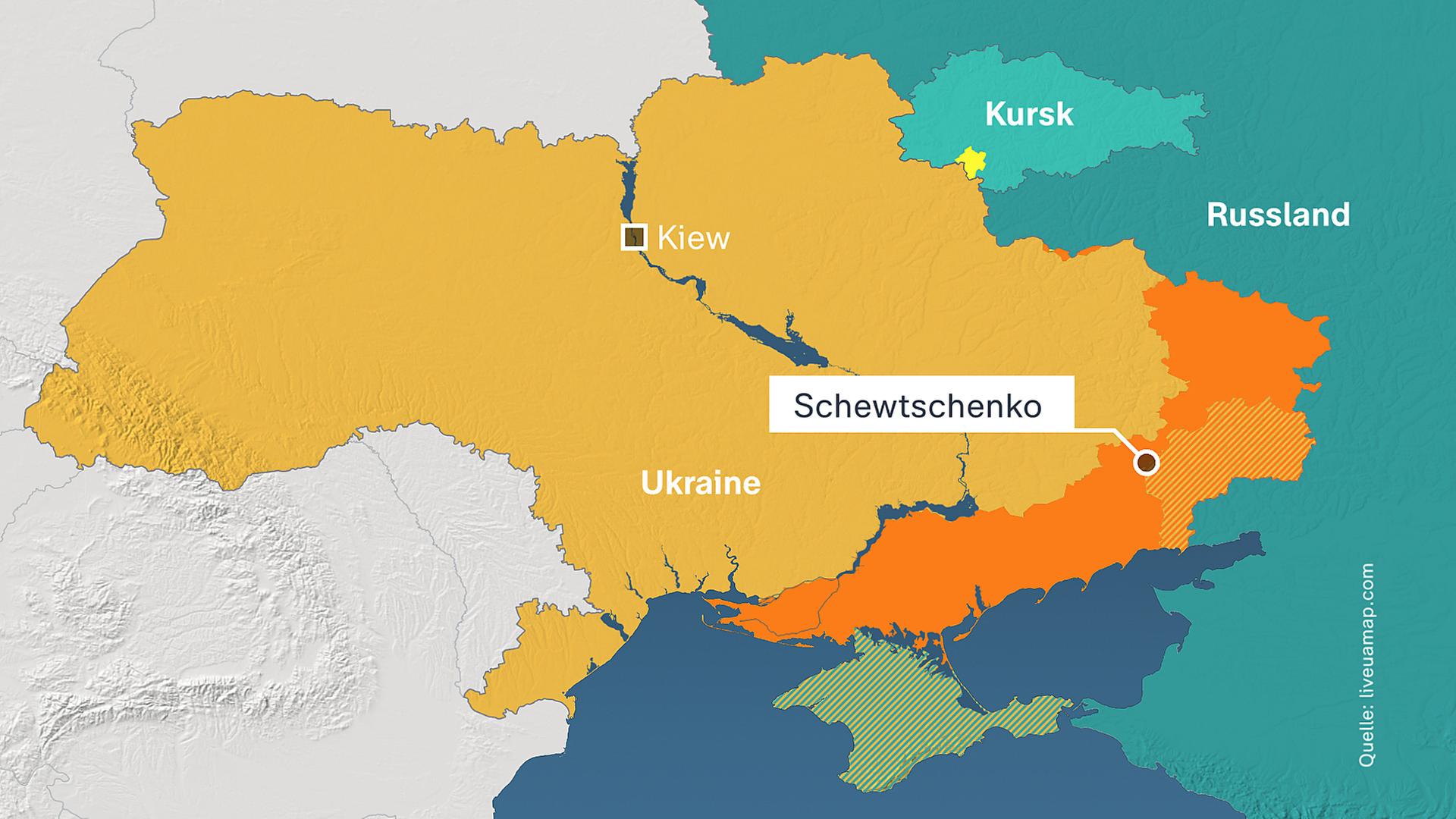 Karte: Schewtschenko in der Ukraine
