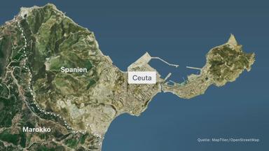 Karte, Spanien, Ceuta