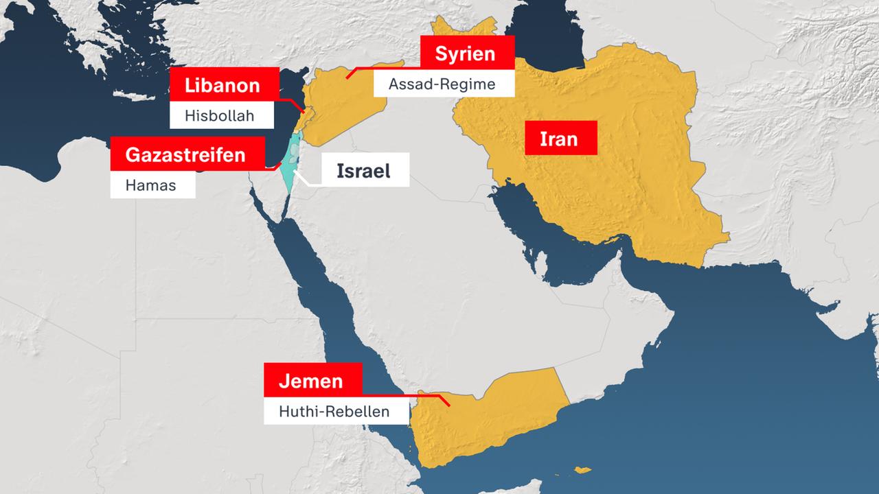 Karte: Syrien Iran