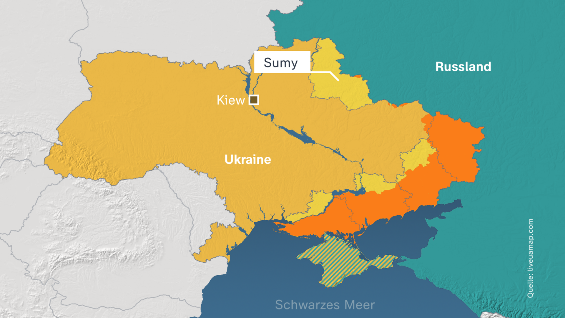 Sumy im Nordosten der Ukraine