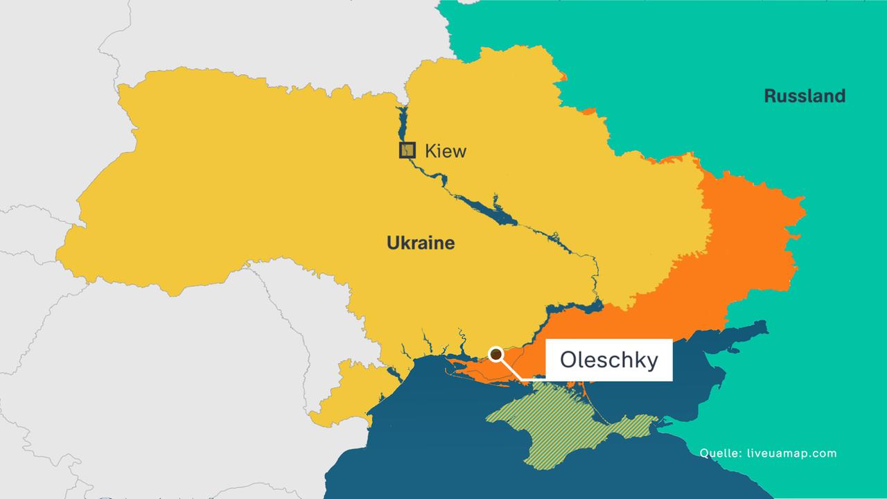 Karte: Ukraine - Oleschky