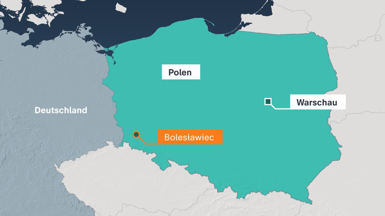 Karte: US-Militärbasis in dem polnischen Ort Boleslawiec