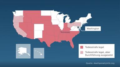 USA, Karte, Todesstrafe