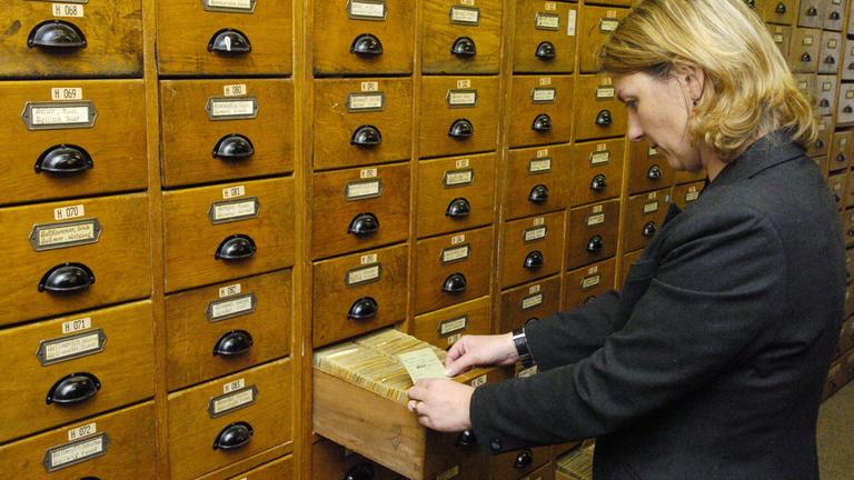 Karteikaesten im NSDAP-Archiv im Berlin Document Center (BDC), Archivbild