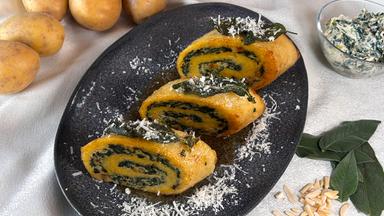 Kartoffelrolle mit Ricotta-Füllung