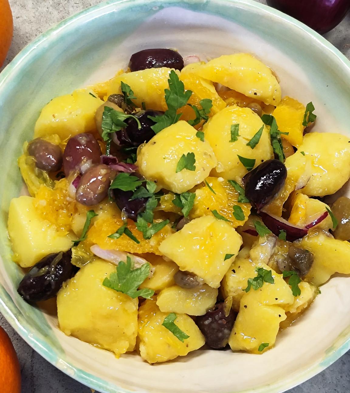 Kartoffelsalat mit Orangen