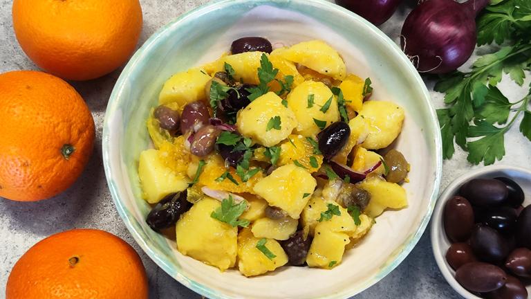 Kartoffelsalat mit Orangen