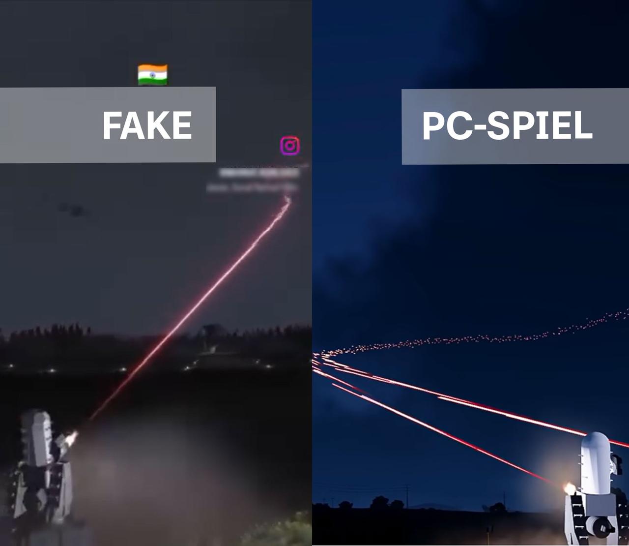 Angebliche Aufnahmen eines Luftangriffs in Pakistan - tatsächlich stammen sie aus einem PC-Spiel
