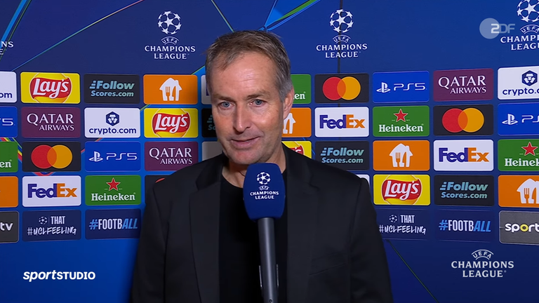 Leverkusens Trainer Kasper Hjulmand im ZDF-Interview