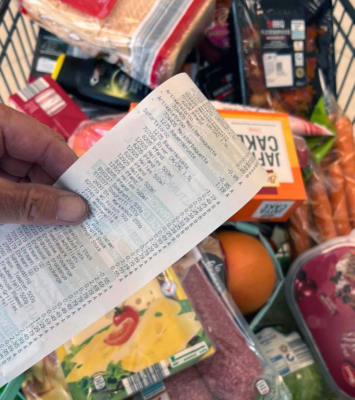 Kassenbon, Inflation und Preissteigerung Typical