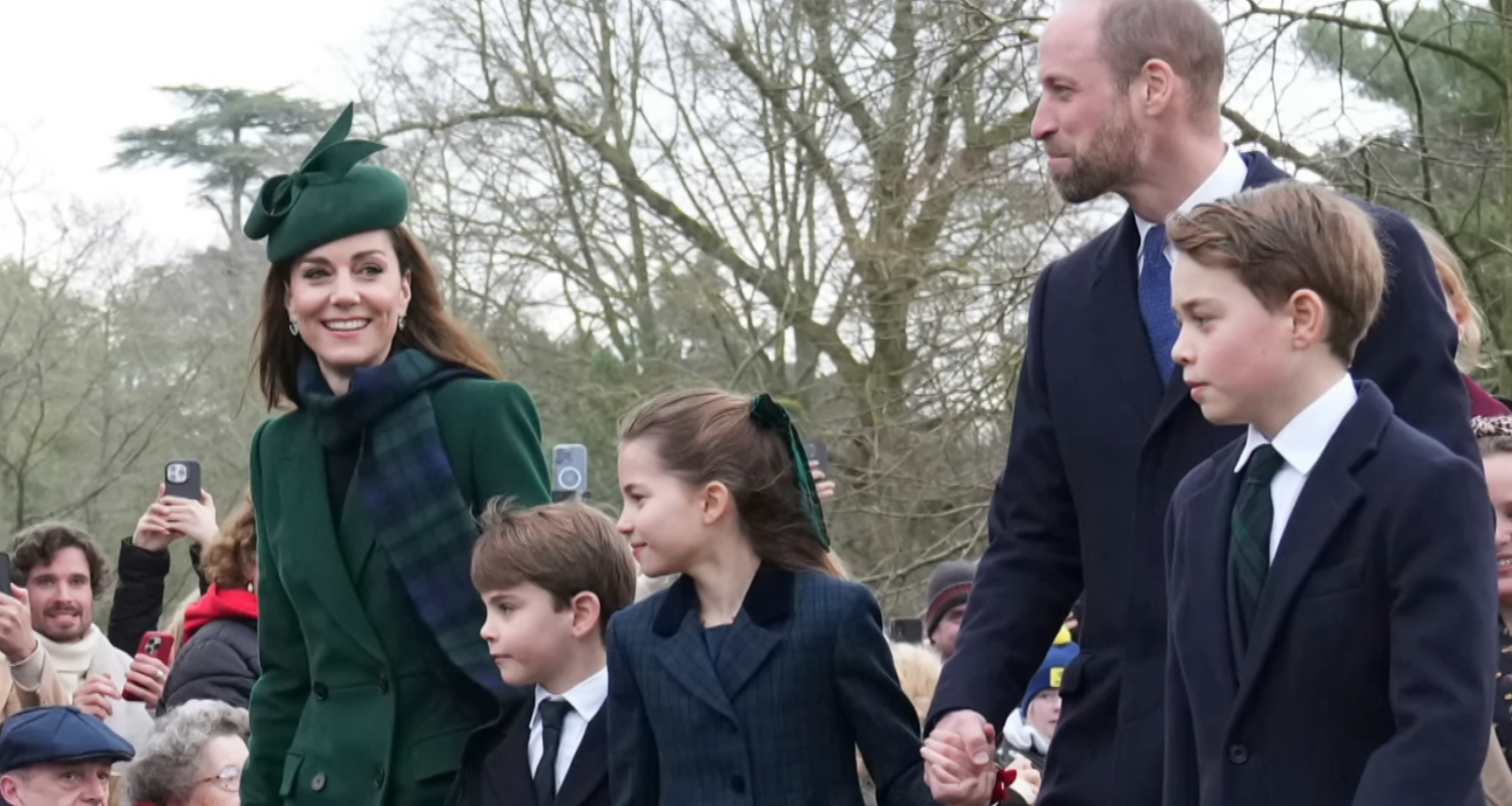 Britisches Thronfolger-Paar mit Kindern