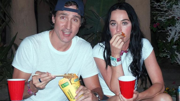Sängerin Katy Perry und ihr Partner Justin Trudeau. 